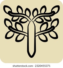 Icon Celtic. related to Celtic symbol. hand drawn style. simple design editable. simple illustration