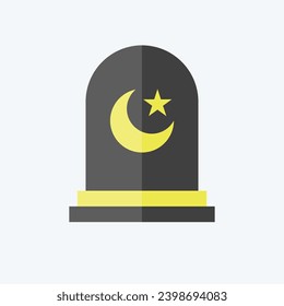 Icon Cemetery. related to Ramadan symbol. flat style. simple design editable. simple illustration