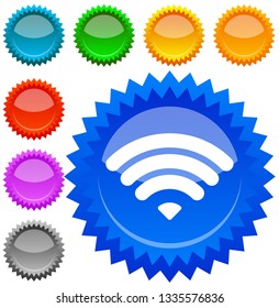 Icon with centric, radial lines for spread, spreading concepts
