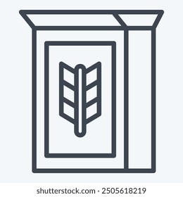 Icon Cereal. related to Breakfast symbol. line style. simple illustration
