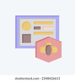 Icon Certificate. related to Apiary symbol. flat style. simple design editable. simple illustration