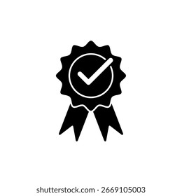 Icono certificado, aislado contra un fondo limpio.