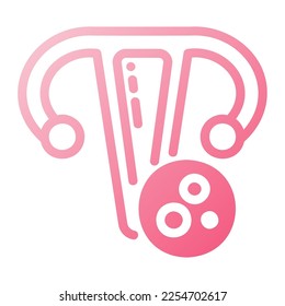 icon cervical world cancer day illustration, for web app etc