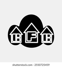 Icon cfc gas. Global warming elements. Icon in glyph style.