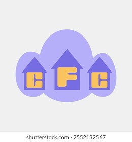 Icon cfc gas. Global warming elements. Icon in flat style.