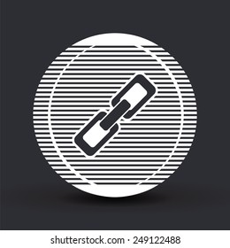 Icon chain. Flat design style. Made in vector illustration
