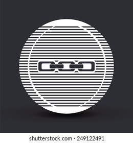 Icon chain. Flat design style. Made in vector illustration