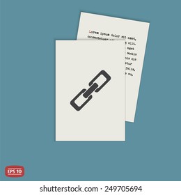 Icon chain. Flat design style. Made in vector illustration