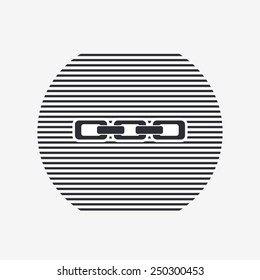 Icon chain. Flat design style. Made in vector illustration