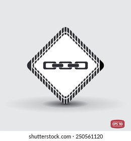 Icon chain. Flat design style. Made in vector illustration