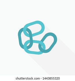 icon chain. Flat Illustration for web