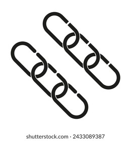 Icon chain links. Symbol of connection. Strong bond representation. Vector illustration. EPS 10.