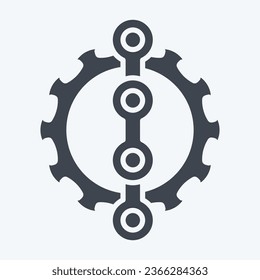 Icon Chain related to Bicycle symbol. glyph style. simple design editable. simple illustration