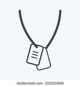 Icon Chain  suitable for men accessories symbol  glyph style  simple design editable  design template vector  simple symbol illustration