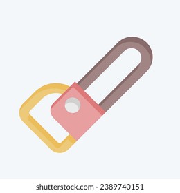 Icon Chainsaw. related to Carpentry symbol. flat style. simple design editable. simple illustration