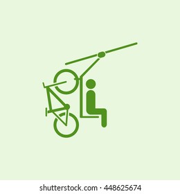 Icon chair lift for cyclists.