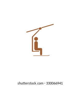 Icon chair lift for skiers.
