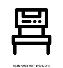 Icon chair with style outline