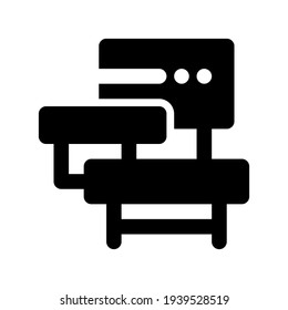 Icon Chair With Style Single Glyph