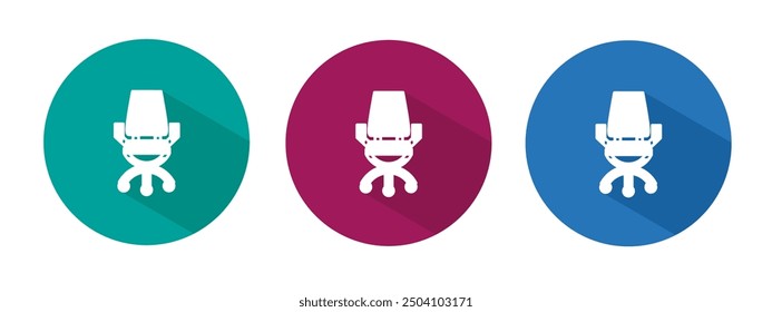 Icono para la Ilustración vectorial de la silla en plano.