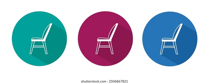 Icon for chair vector illustration in flat.