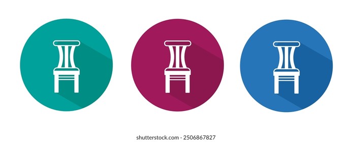 Icon for chair vector illustration in flat.