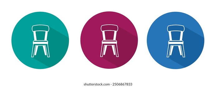 Icon for chair vector illustration in flat.