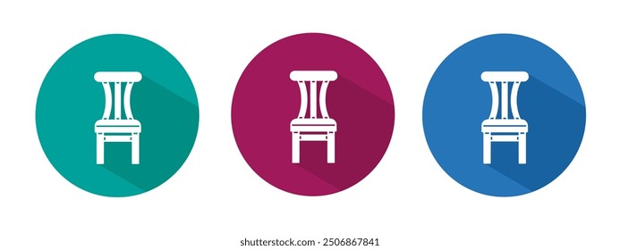 Icono para la Ilustración vectorial de la silla en plano.