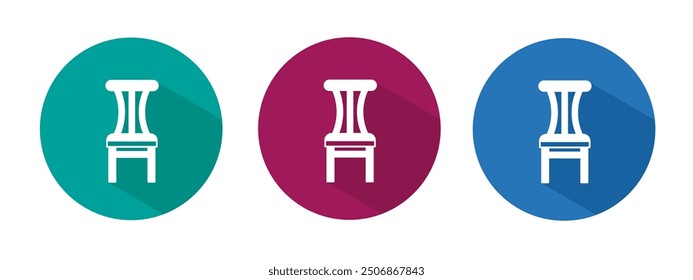 Icono para la Ilustración vectorial de la silla en plano.