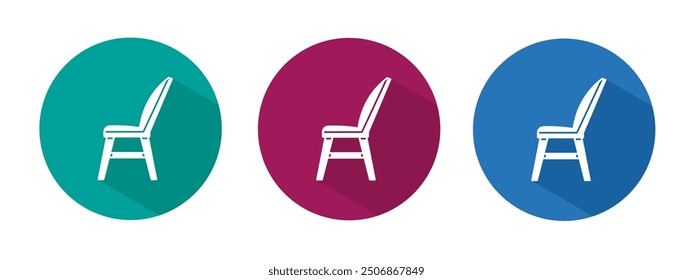 Icono para la Ilustración vectorial de la silla en plano.