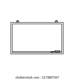 Icon chalkboard or chalkboard sketsa over white background. Editable stroke vector illustration and can be colored.