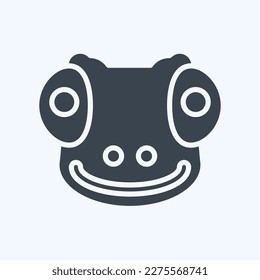 Icon Chameleon. related to Animal Head symbol. simple design editable. simple illustration