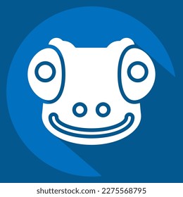 Icon Chameleon. related to Animal Head symbol. simple design editable. simple illustration