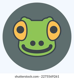 Icon Chameleon. related to Animal Head symbol. simple design editable. simple illustration