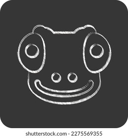 Icon Chameleon. related to Animal Head symbol. simple design editable. simple illustration