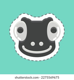 Icon Chameleon. related to Animal Head symbol. simple design editable. simple illustration