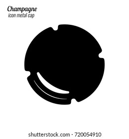 Icon champagne bottle or sparkling wine. Vector