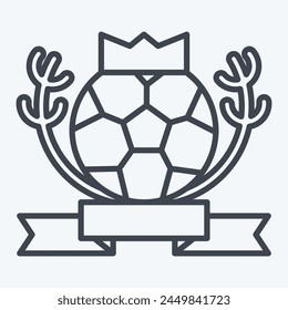 Icon Championship. related to Football symbol. line style. simple design illustration