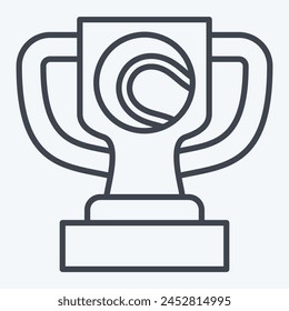 Icon Championship. related to Tennis Sports symbol. line style. simple design illustration