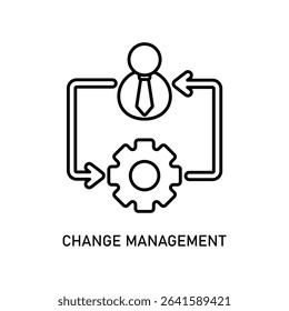 Icon a change management, isolated against a clean background.