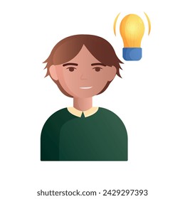 icono con carácter e idea