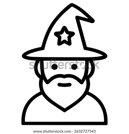 icon character wizard on white background vector
Vector line icon board games