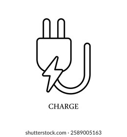 Icon a charge, isolated against a clean background.