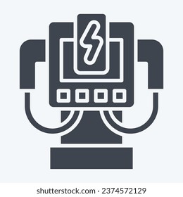 Icon Charging System. related to Car Maintenance symbol. glyph style. simple design editable. simple illustration