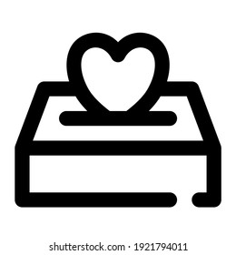 icon charity using line style
