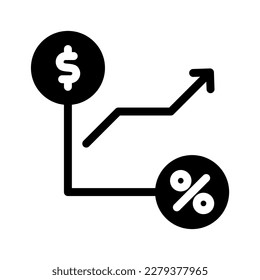 icon chart, graph, chart bars, currency chart. editable file and color