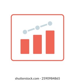 Icon a chart, isolated against a clean background.

