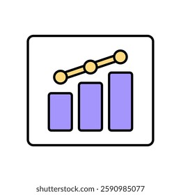 Icon a chart, isolated against a clean background.
