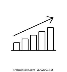 Symbol ein Diagramm einzeln auf sauberem Hintergrund.