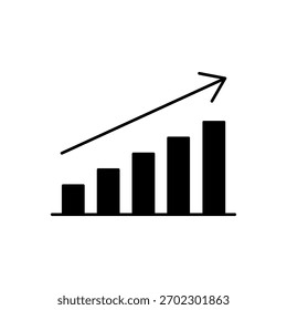 Icono de un gráfico, aislado sobre un fondo limpio.